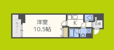 RITZ SQUARE LAND QBE(1K/6階)の間取り写真