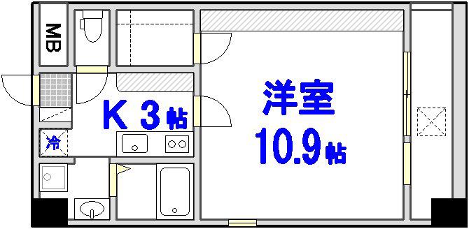 エクセレント光南(1K/2階)の間取り写真