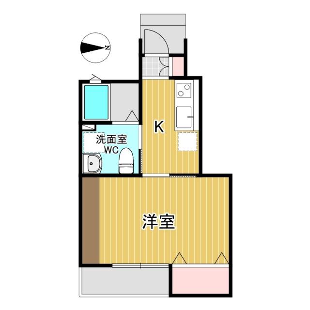 レセナ緑町A(1K/1階)の間取り写真