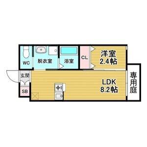 リアコート関大前II(1LDK/2階)の間取り写真
