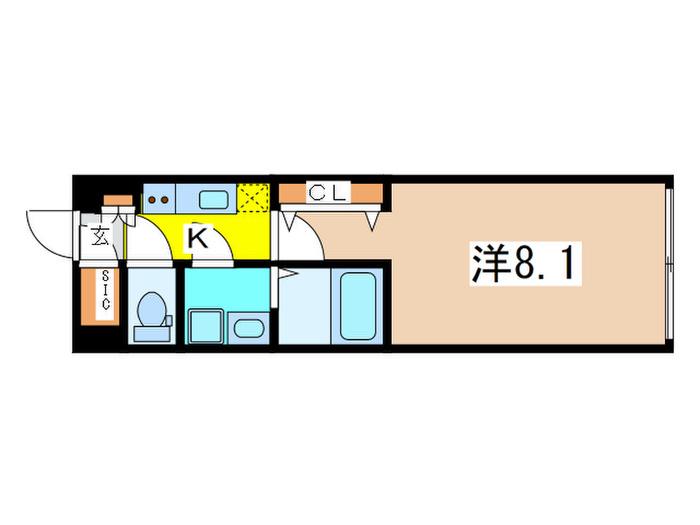 ルネサンスコート池袋(1K/1階)の間取り写真