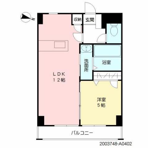 E・MAISON NISHIJIN(1LDK/4階)の間取り写真
