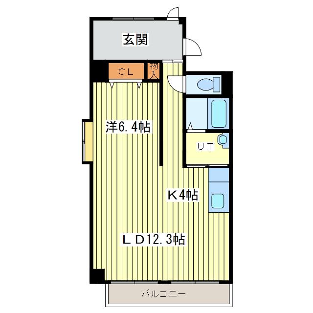 コルメナ元町(1LDK/6階)の間取り写真