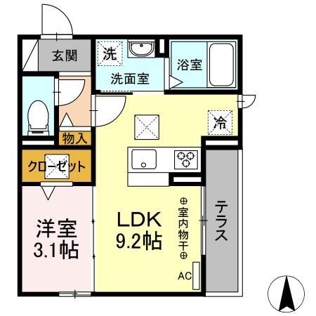 COTO・GRANTS(1LDK/1階)の間取り写真