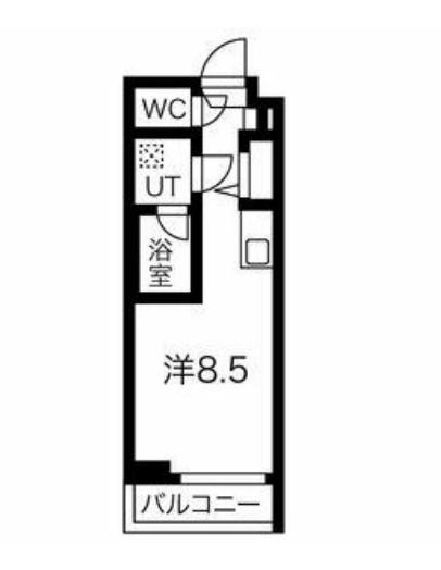 クラリッサ川崎梶ヶ谷(ワンルーム/1階)の間取り写真