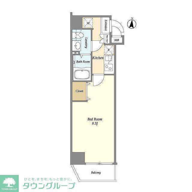 BPRレジデンス下高井戸(1K/7階)の間取り写真