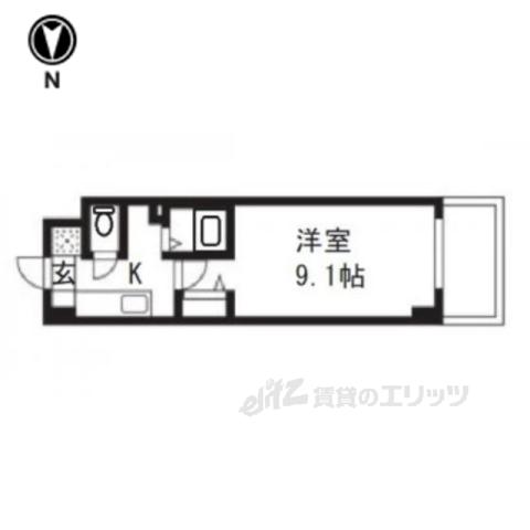 プラネシア星の子京都駅前(1K/11階)の間取り写真