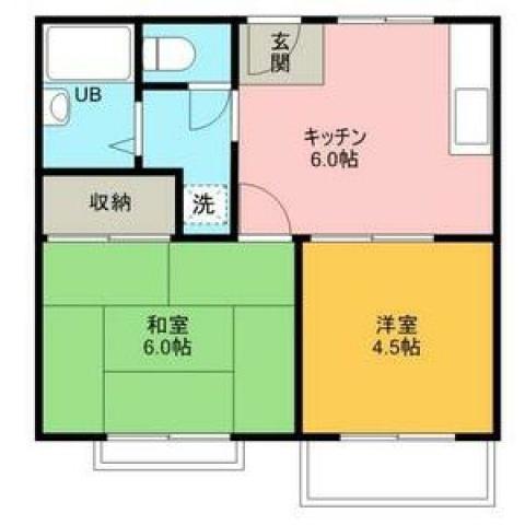 サニーコート泉佐野A棟(2DK/2階)の間取り写真