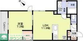 ベラフォレスタ小山(1LDK/2階)の間取り写真