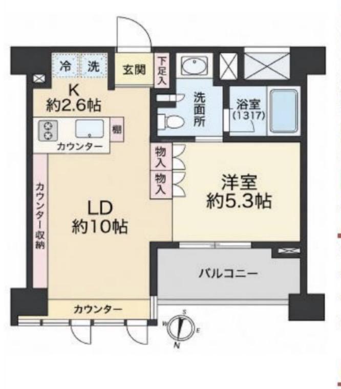 レクセル高田馬場(1LDK/9階)の間取り写真