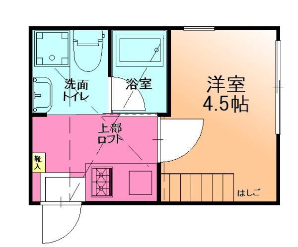 アザーレ・パッシオあざみ野(1K/1階)の間取り写真