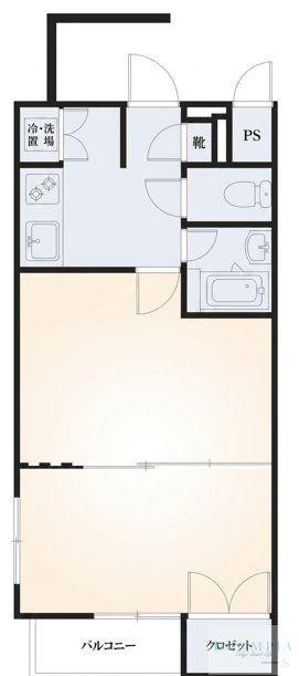 アルカンシェール三軒茶屋(2K/4階)の間取り写真