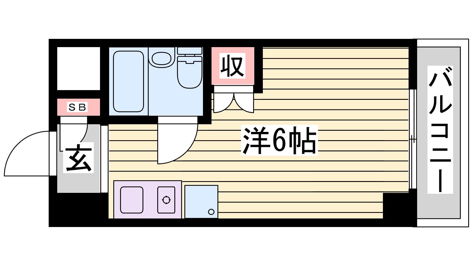 サニーパレス神陵台(ワンルーム/4階)の間取り写真
