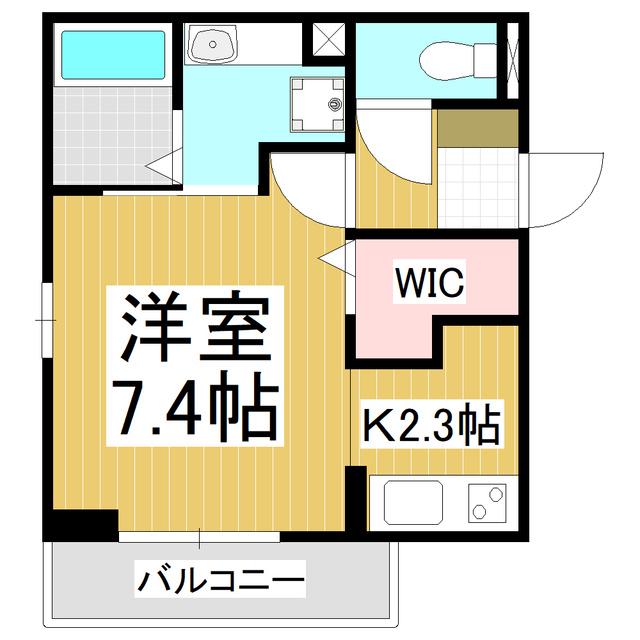 レセーナ幸町(1K/2階)の間取り写真