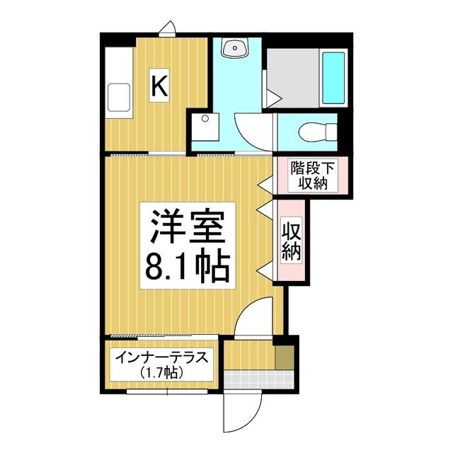 リバーベース(1K/1階)の間取り写真