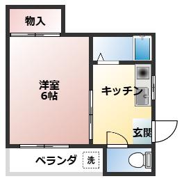 グレイス・ユキ・L(1K/3階)の間取り写真