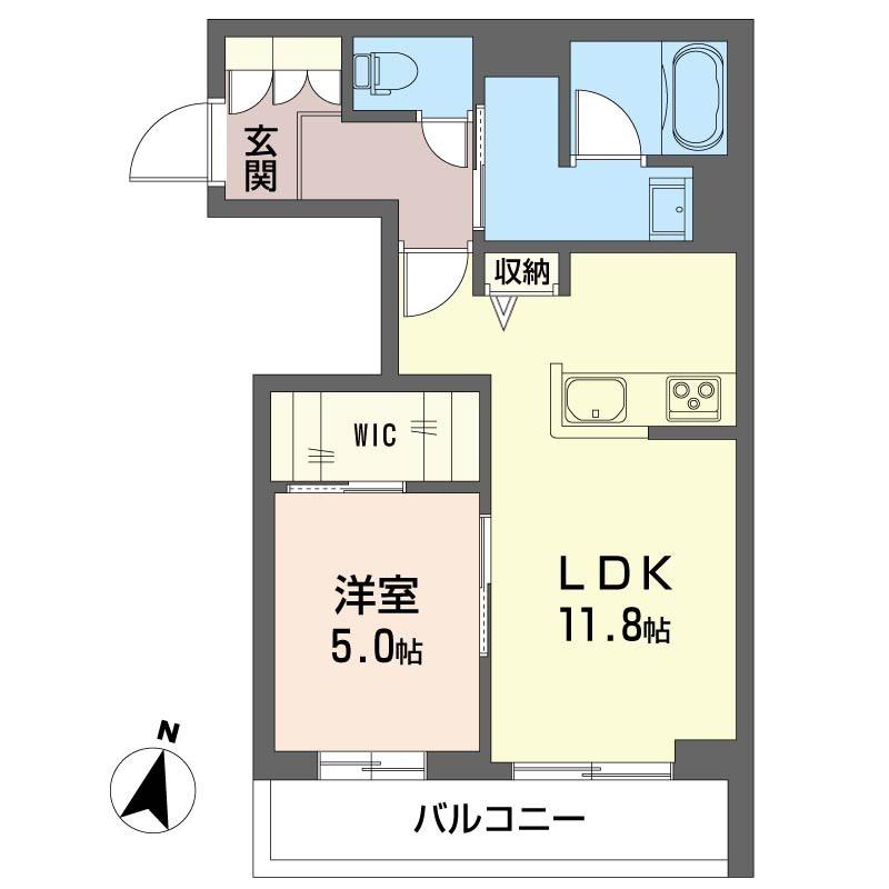 マハロ・ハレ(1LDK/3階)の間取り写真