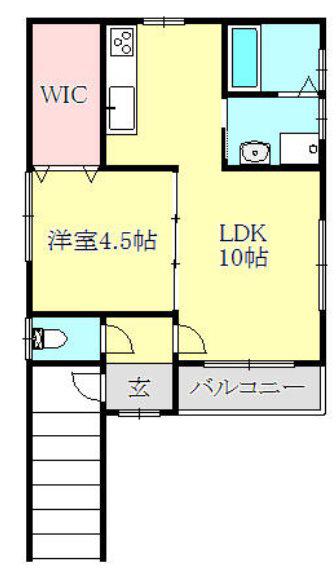 メゾンすみれ(1LDK/1階)の間取り写真