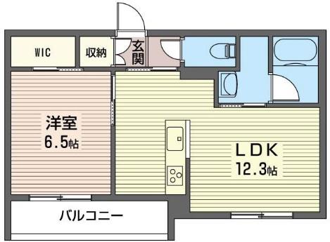 K BREEZE(1LDK/2階)の間取り写真