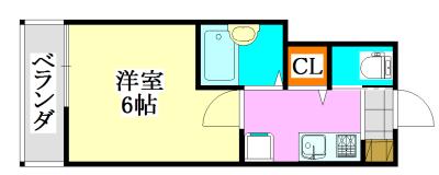 アイリス(1K/3階)の間取り写真
