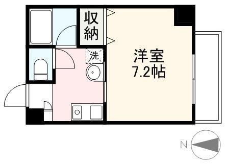 ブルージュ(1K/8階)の間取り写真