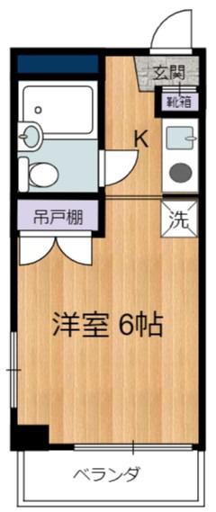 メゾンブランシュ(1K/2階)の間取り写真