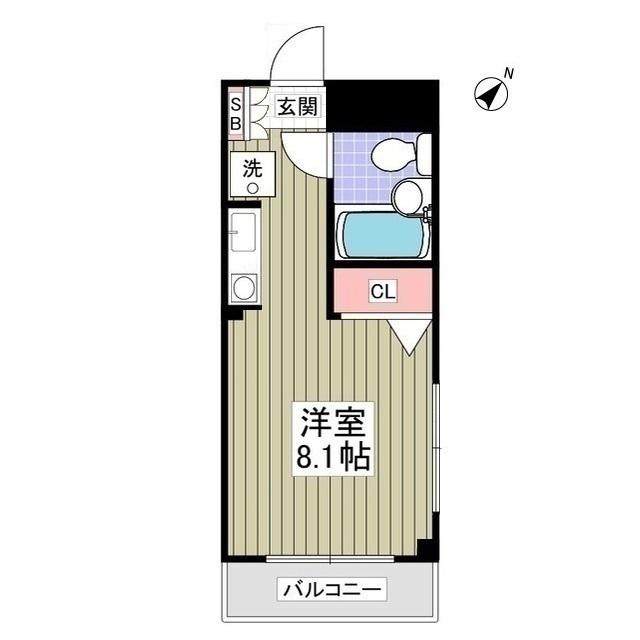 レイルビル(ワンルーム/2階)の間取り写真
