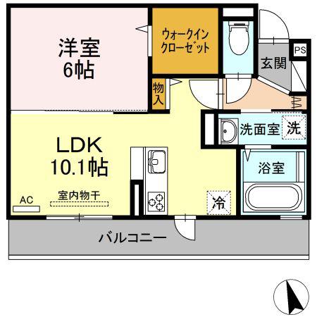 エーデルハイム令和(1LDK/2階)の間取り写真