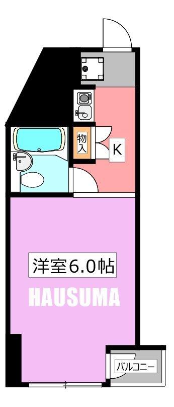スカイコート田端(ワンルーム/5階)の間取り写真