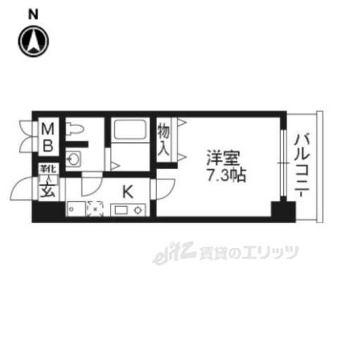 KDXレジデンス西大路(1K/5階)の間取り写真