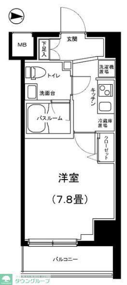 アイル イムーブル亀戸(1K/9階)の間取り写真