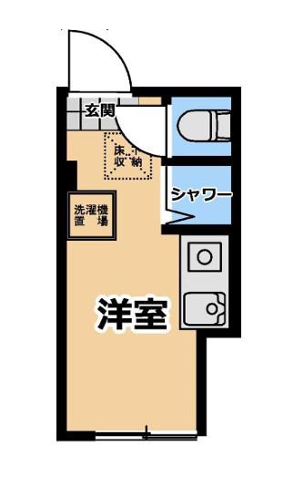 グラード中野中央(ワンルーム/1階)の間取り写真