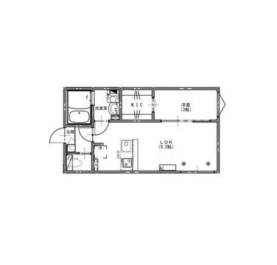 KEIAI RESIDENCE 大和田VI(1LDK/2階)の間取り写真