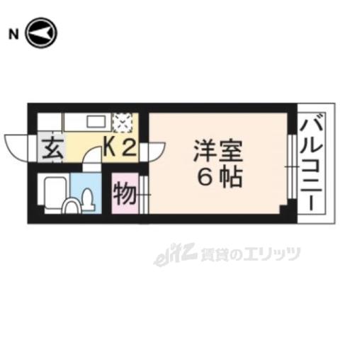 サンチェリー高田Ⅲ(1K/3階)の間取り写真