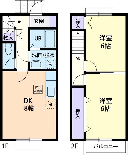 マークン・アーク(2DK/1階)の間取り写真