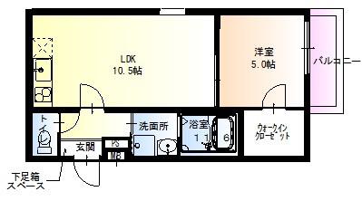 フジパレス東灘3番館(1LDK/3階)の間取り写真
