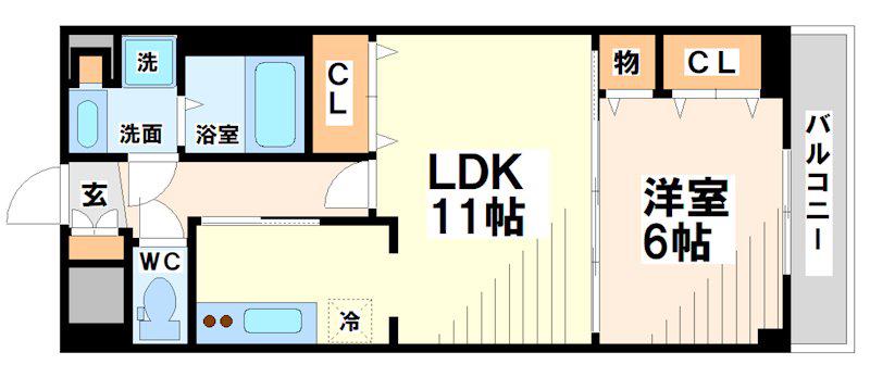 ANY SENGAWA -当店専任物件-(1LDK/1階)の間取り写真