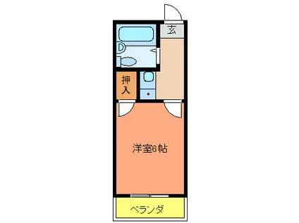 冨士マンション(1K/4階)の間取り写真