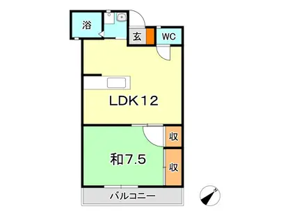 コンフォートエフ(1LDK/3階)の間取り写真