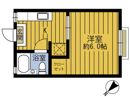 コーポアメニティ(1K/1階)の間取り写真