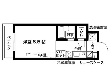 NASIC津田沼(ワンルーム/1階)の間取り写真