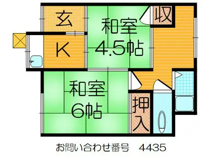 梶町アパート(2K/1階)の間取り写真