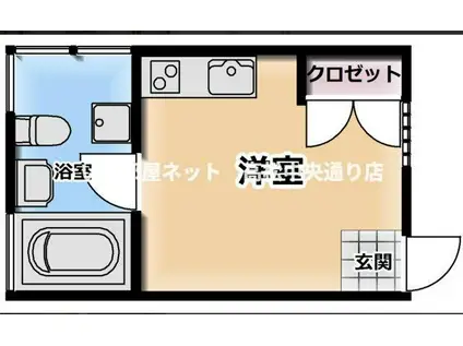 京都みやび(ワンルーム/2階)の間取り写真