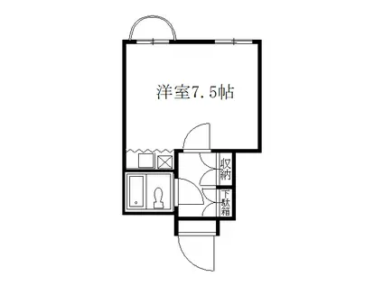 プチマンション津秦(ワンルーム/2階)の間取り写真