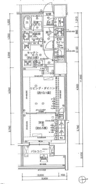 ウエリス新宿早稲田の森(1LDK/8階)の間取り写真