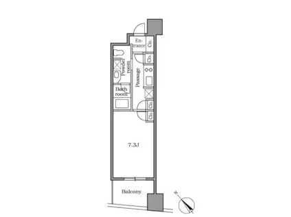 レジディア恵比寿II(1K/3階)の間取り写真