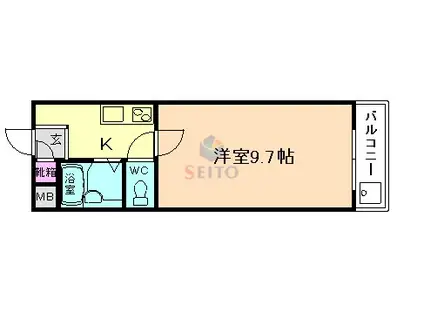 メゾンドール豊寿荘(1K/3階)の間取り写真