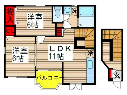 グレイス ロード(2LDK/2階)の間取り写真