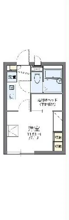 レオパレスパステロ 2階階 間取り