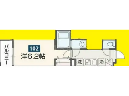 MELDIA高座渋谷IV(1K/1階)の間取り写真